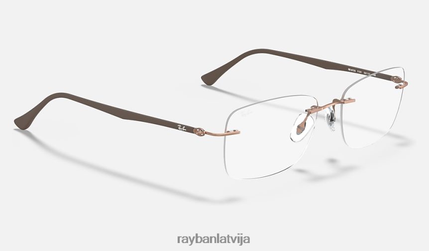 rb8725 optika pulēta gaiši brūna F0L86X2494 vīriešiem Ray-Ban brilles