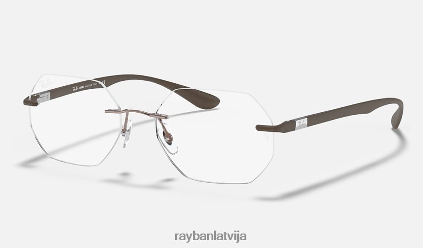 rb8765 optika pulēta gaiši brūna F0L86X2408 vīriešiem Ray-Ban brilles