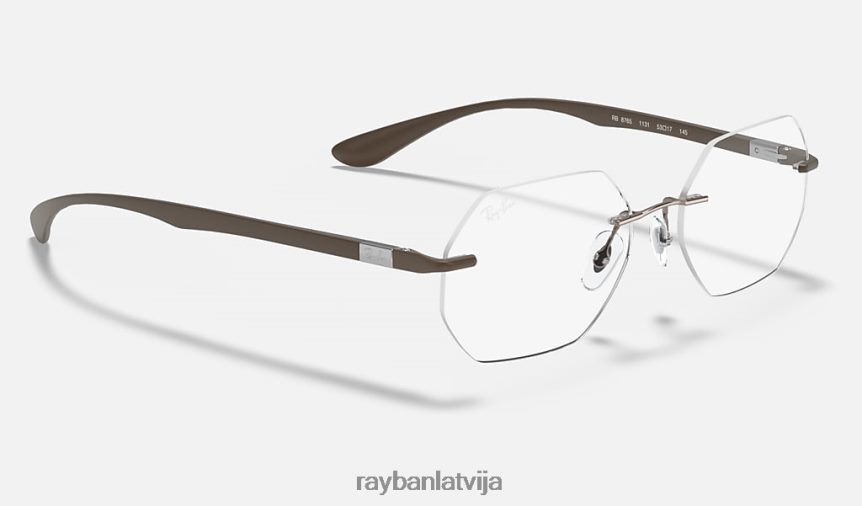 rb8765 optika pulēta gaiši brūna F0L86X2408 vīriešiem Ray-Ban brilles