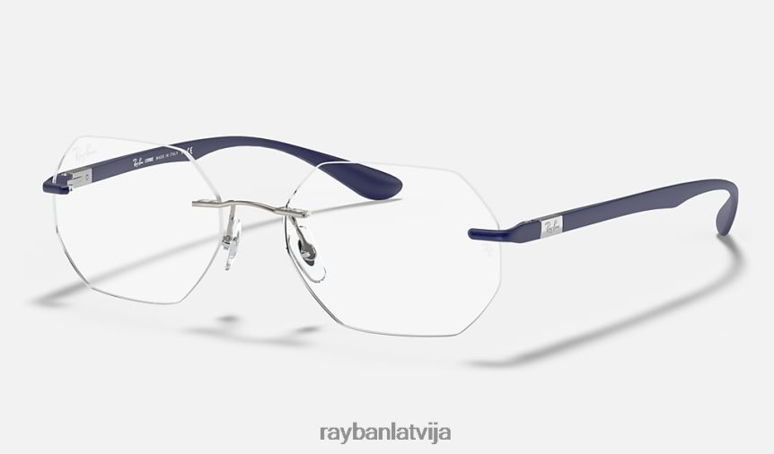 rb8765 optika pulēts sudrabs F0L86X2412 vīriešiem Ray-Ban brilles