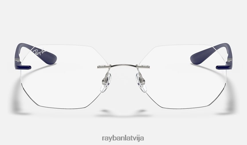 rb8765 optika pulēts sudrabs F0L86X2412 vīriešiem Ray-Ban brilles