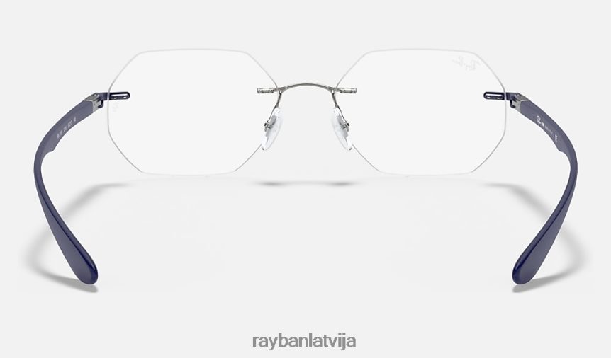 rb8765 optika pulēts sudrabs F0L86X2412 vīriešiem Ray-Ban brilles
