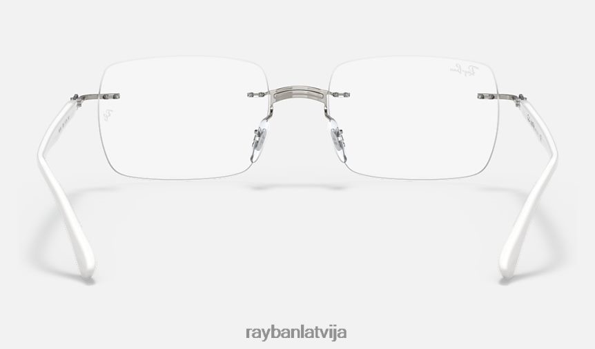 rb8767 optika pulēta balta F0L86X2459 vīriešiem Ray-Ban brilles