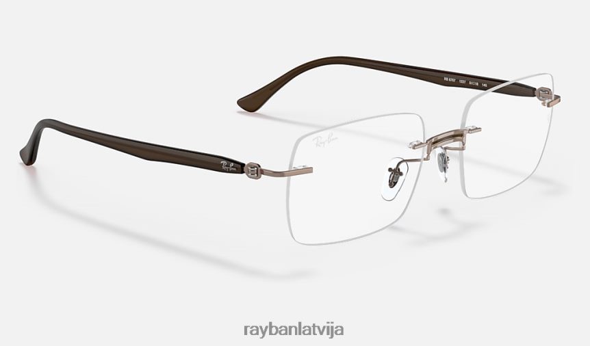 rb8767 optika pulēta brūna F0L86X2462 vīriešiem Ray-Ban brilles