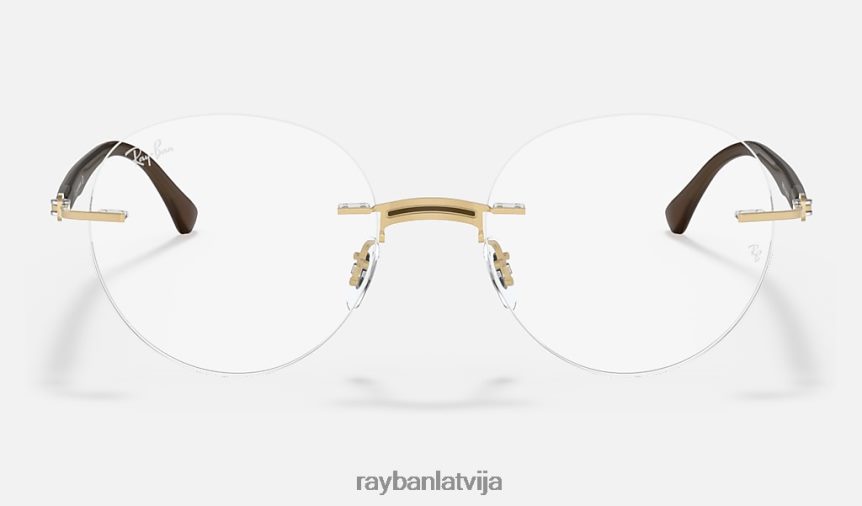 rb8768 optika pulēta brūna uz zelta F0L86X2468 vīriešiem Ray-Ban brilles