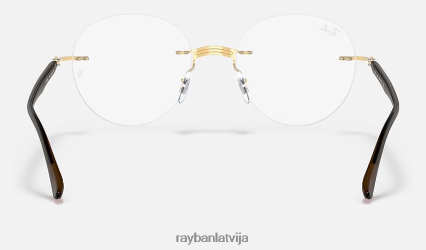 rb8768 optika pulēta brūna uz zelta F0L86X2468 vīriešiem Ray-Ban brilles