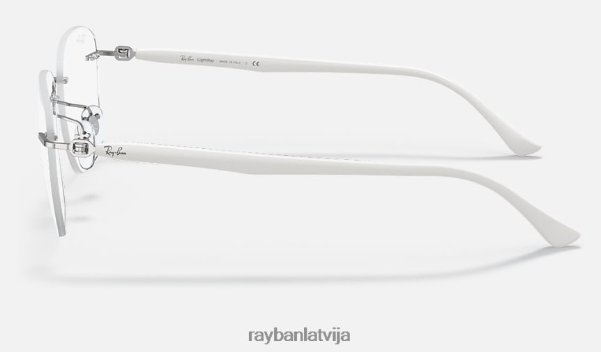 rb8769 optika pulēta balta F0L86X2464 vīriešiem Ray-Ban brilles