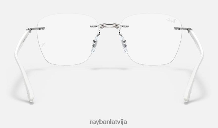 rb8769 optika pulēta balta F0L86X2464 vīriešiem Ray-Ban brilles