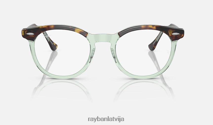 ērgļa acu optika pulēta havana uz caurspīdīgas zaļas krāsas F0L86X1683 vīriešiem Ray-Ban brilles
