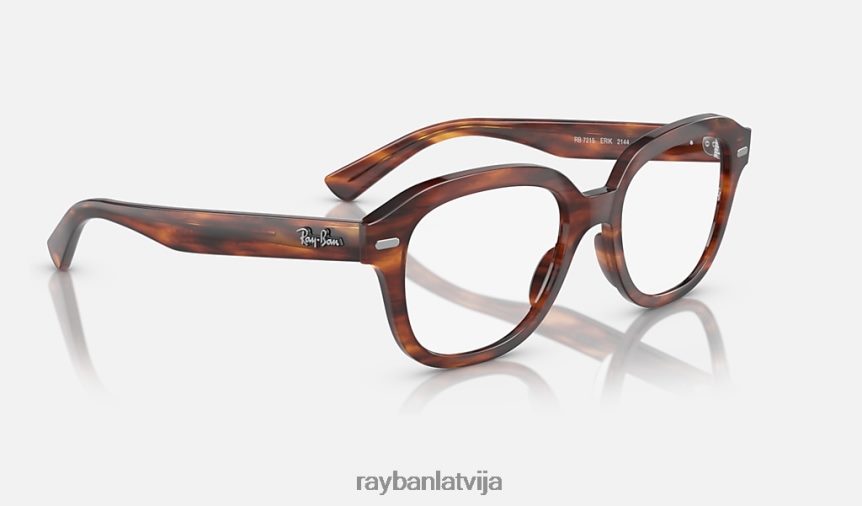 Ērika optika pulēta svītraina havana F0L86X1697 vīriešiem Ray-Ban brilles