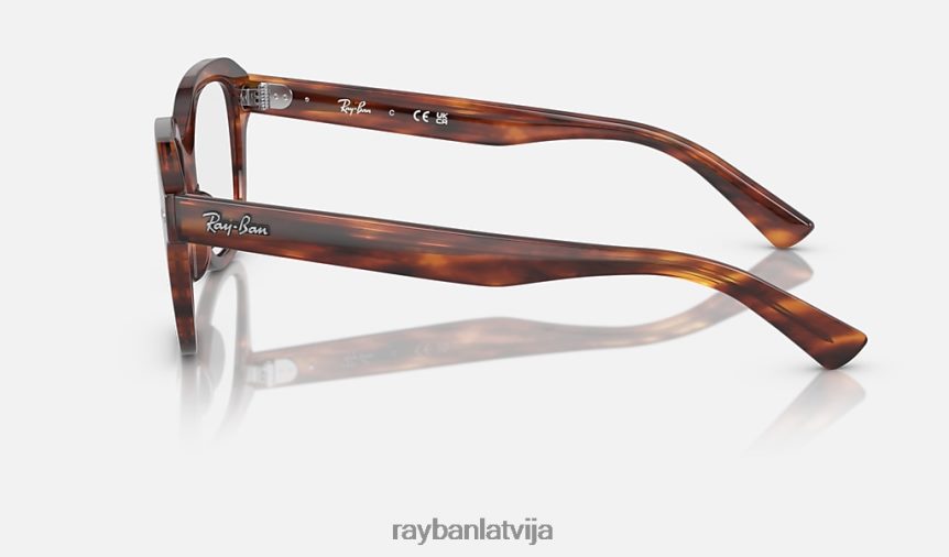 Ērika optika pulēta svītraina havana F0L86X1697 vīriešiem Ray-Ban brilles