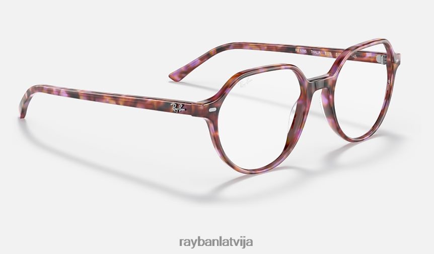 thalia optika pulēta brūna/violeta havana F0L86X1663 vīriešiem Ray-Ban brilles