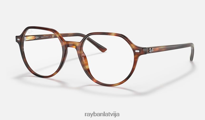 thalia optika pulēta svītraina havana F0L86X1664 vīriešiem Ray-Ban brilles