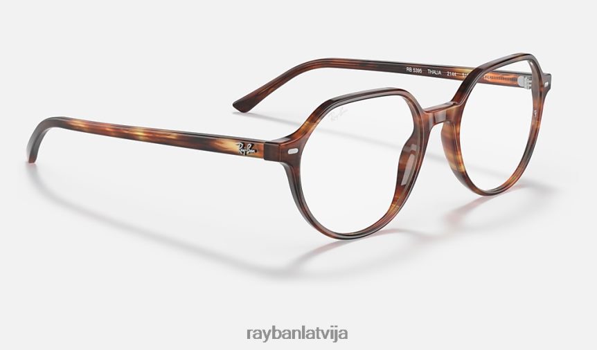 thalia optika pulēta svītraina havana F0L86X1664 vīriešiem Ray-Ban brilles