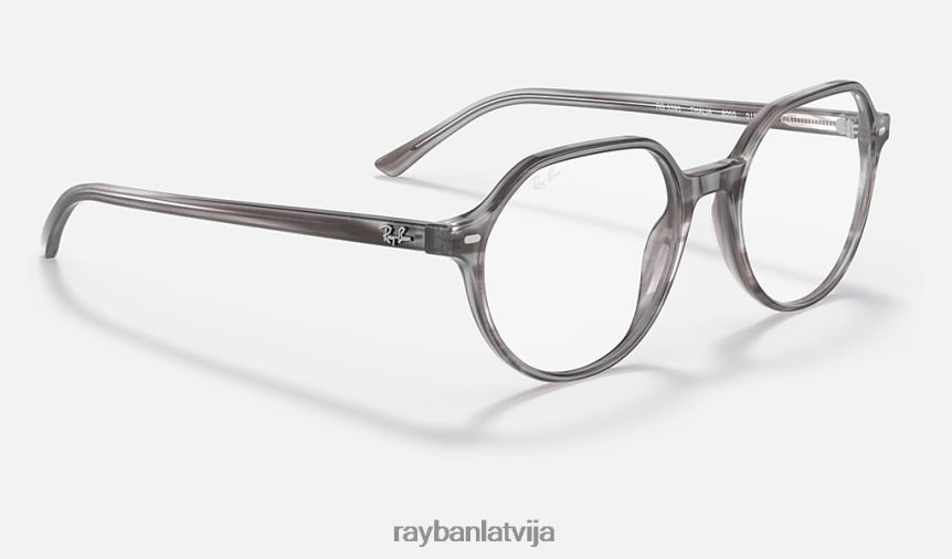 thalia optika pulēta svītraina pelēka F0L86X1661 vīriešiem Ray-Ban brilles