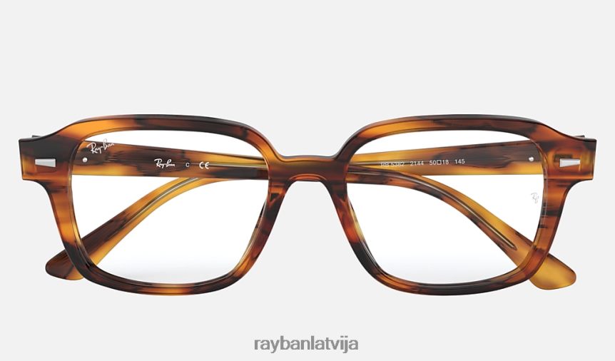 tucson optika pulēta svītraina sarkana havana F0L86X2352 vīriešiem Ray-Ban brilles