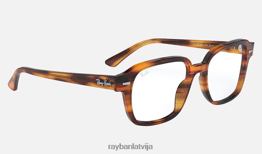 tucson optika pulēta svītraina sarkana havana F0L86X2352 vīriešiem Ray-Ban brilles