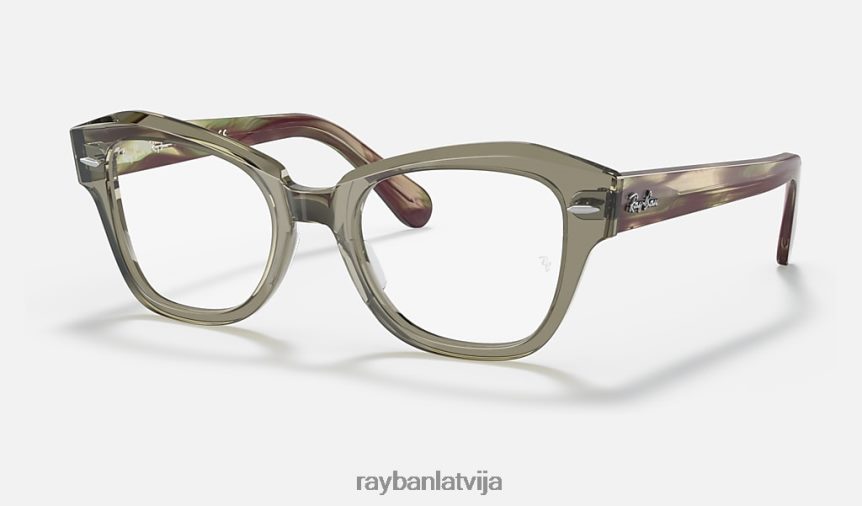 valsts ielu optika pulēta caurspīdīga zaļa F0L86X2131 vīriešiem Ray-Ban brilles