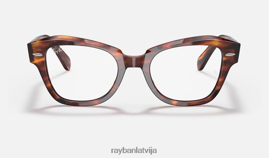 valsts ielu optika pulēta svītraina havana F0L86X2126 vīriešiem Ray-Ban brilles