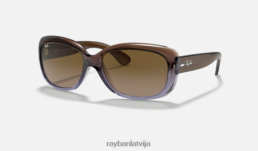 Džekija ak pulēta brūna/brūna F0L86X1564 sievietes Ray-Ban saulesbrilles