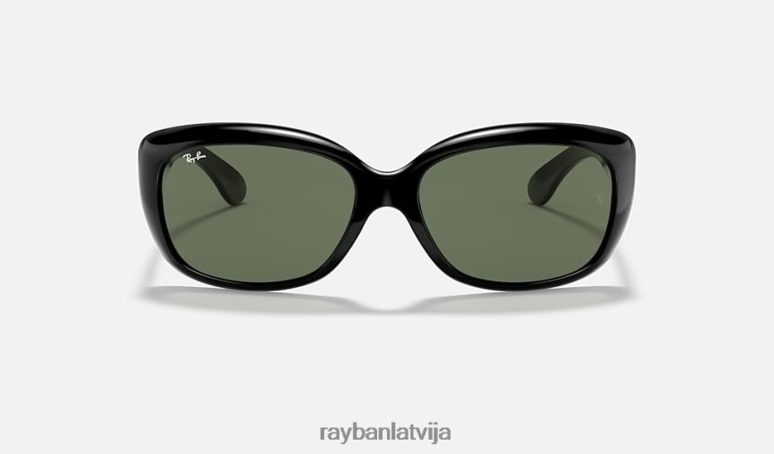 Džekija ak pulēta melna/tumši zaļa F0L86X1565 sievietes Ray-Ban saulesbrilles