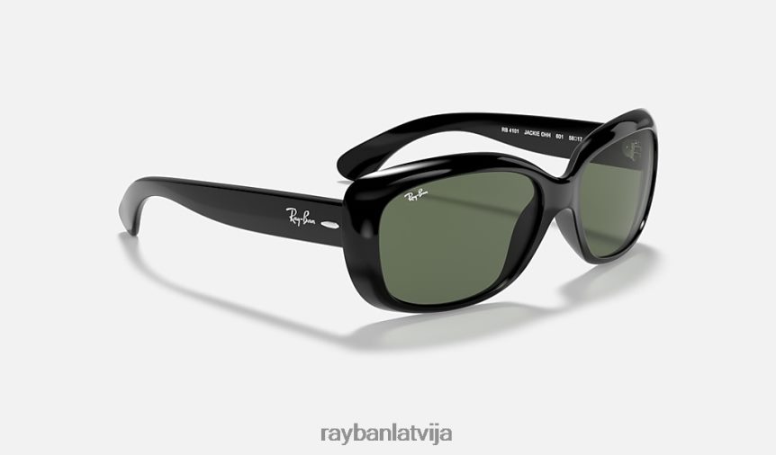 Džekija ak pulēta melna/tumši zaļa F0L86X1565 sievietes Ray-Ban saulesbrilles
