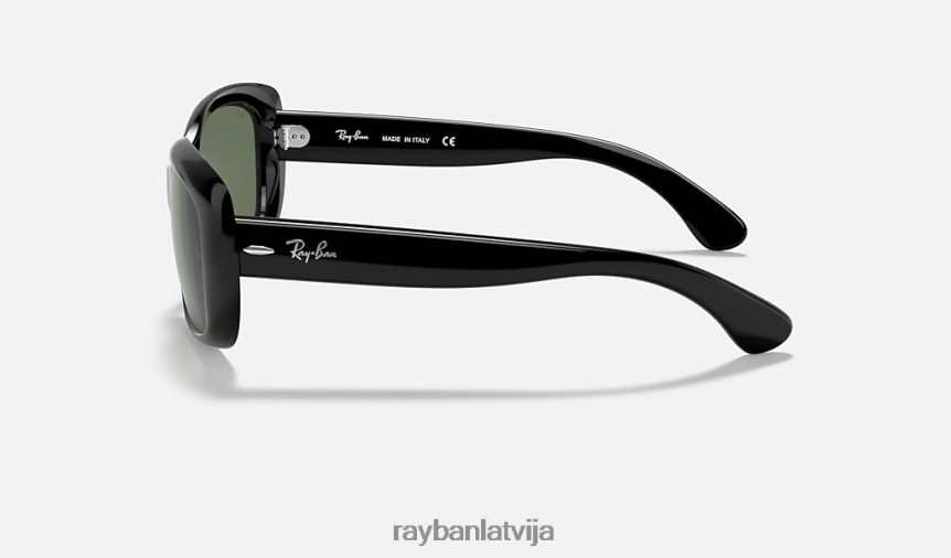 Džekija ak pulēta melna/tumši zaļa F0L86X1565 sievietes Ray-Ban saulesbrilles