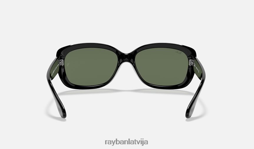 Džekija ak pulēta melna/tumši zaļa F0L86X1565 sievietes Ray-Ban saulesbrilles