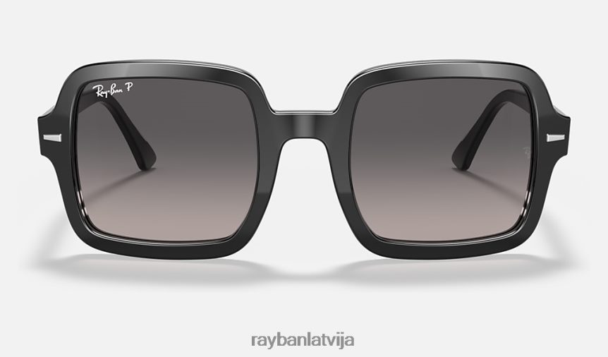 rb2188 pulēta melna/pelēka F0L86X1577 sievietes Ray-Ban saulesbrilles