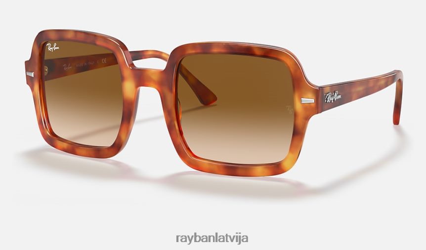 rb2188 pulēta sarkana havana/gaiši brūna F0L86X1576 sievietes Ray-Ban saulesbrilles