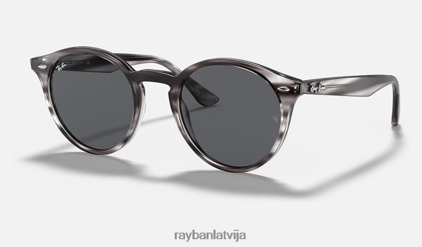 2180 rb pulēta svītraina pelēka havana/pelēka F0L86X83 vīriešiem Ray-Ban saulesbrilles