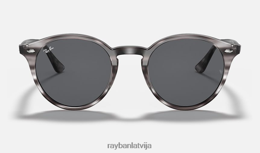 2180 rb pulēta svītraina pelēka havana/pelēka F0L86X83 vīriešiem Ray-Ban saulesbrilles