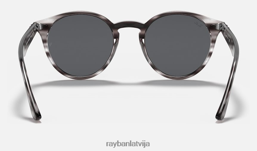 2180 rb pulēta svītraina pelēka havana/pelēka F0L86X83 vīriešiem Ray-Ban saulesbrilles