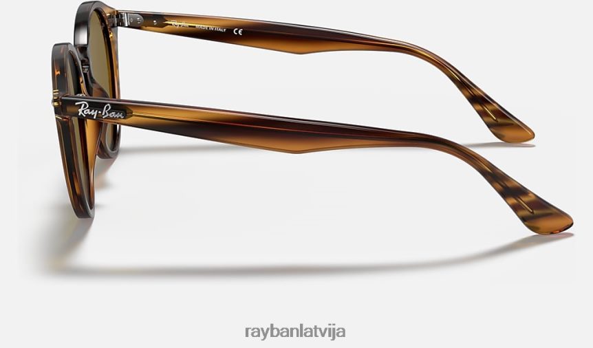 2180 rb pulēta svītraina sarkana havana/tumši brūna F0L86X78 vīriešiem Ray-Ban saulesbrilles