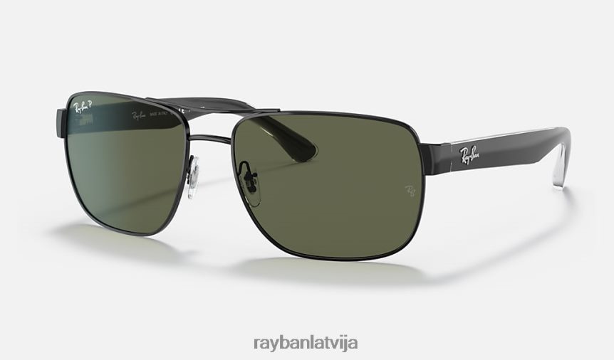 3530 rb pulēta melna/zaļa F0L86X765 vīriešiem Ray-Ban saulesbrilles