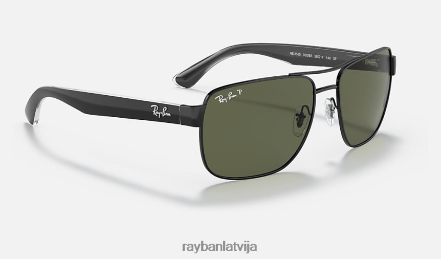 3530 rb pulēta melna/zaļa F0L86X765 vīriešiem Ray-Ban saulesbrilles