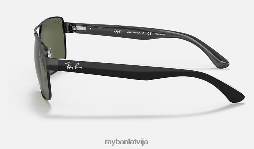 3530 rb pulēta melna/zaļa F0L86X765 vīriešiem Ray-Ban saulesbrilles
