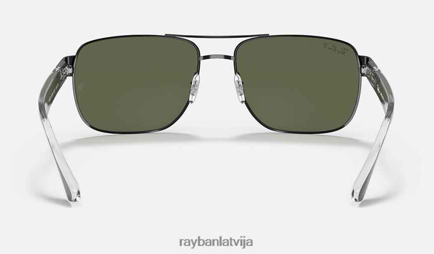 3530 rb pulēta melna/zaļa F0L86X765 vīriešiem Ray-Ban saulesbrilles
