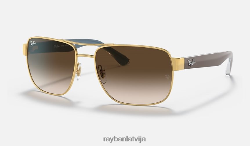 3530 rb pulēts zelts/brūns F0L86X763 vīriešiem Ray-Ban saulesbrilles