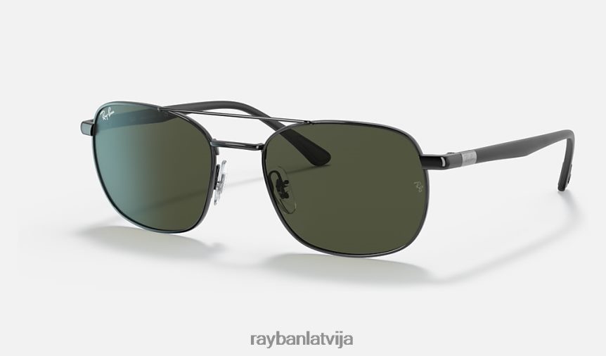 3670 rb pulēta melna/zaļa F0L86X1115 vīriešiem Ray-Ban saulesbrilles