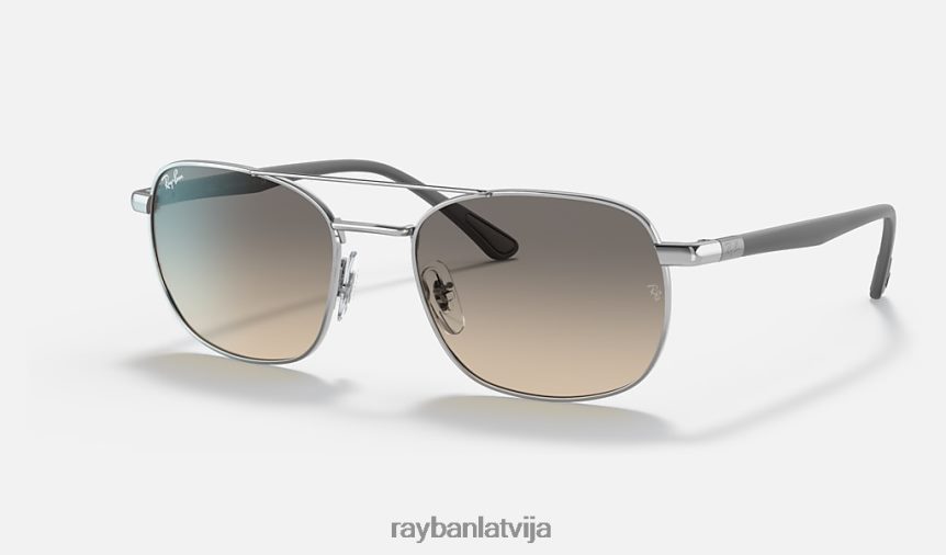 3670 rb pulēta sudraba/gaiši pelēka F0L86X1112 vīriešiem Ray-Ban saulesbrilles