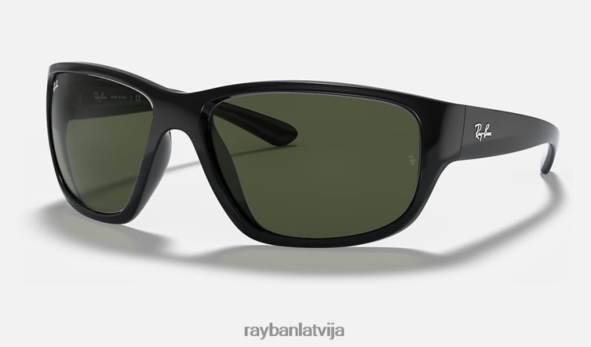 4300 rubļi pulēta melna/zaļa F0L86X605 vīriešiem Ray-Ban saulesbrilles