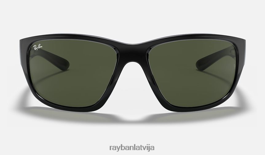 4300 rubļi pulēta melna/zaļa F0L86X605 vīriešiem Ray-Ban saulesbrilles