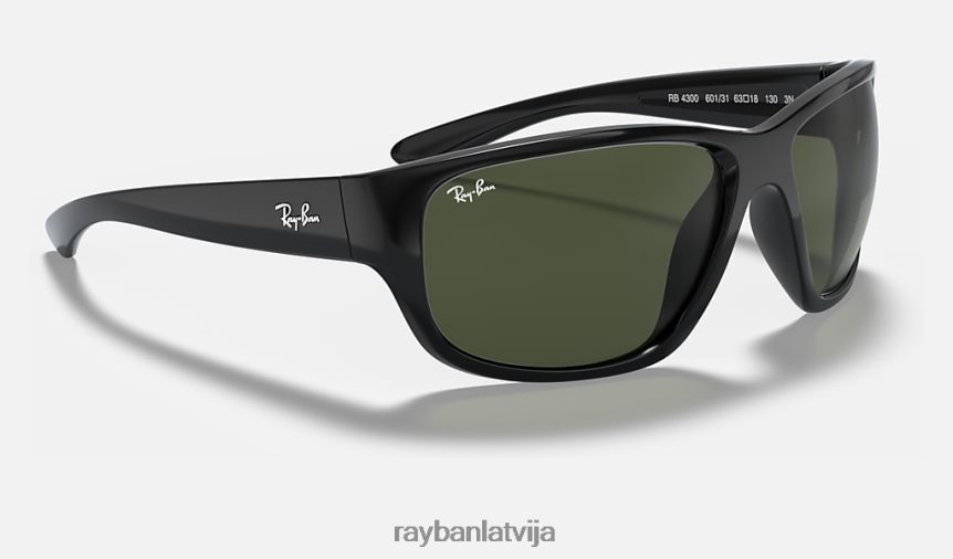 4300 rubļi pulēta melna/zaļa F0L86X605 vīriešiem Ray-Ban saulesbrilles
