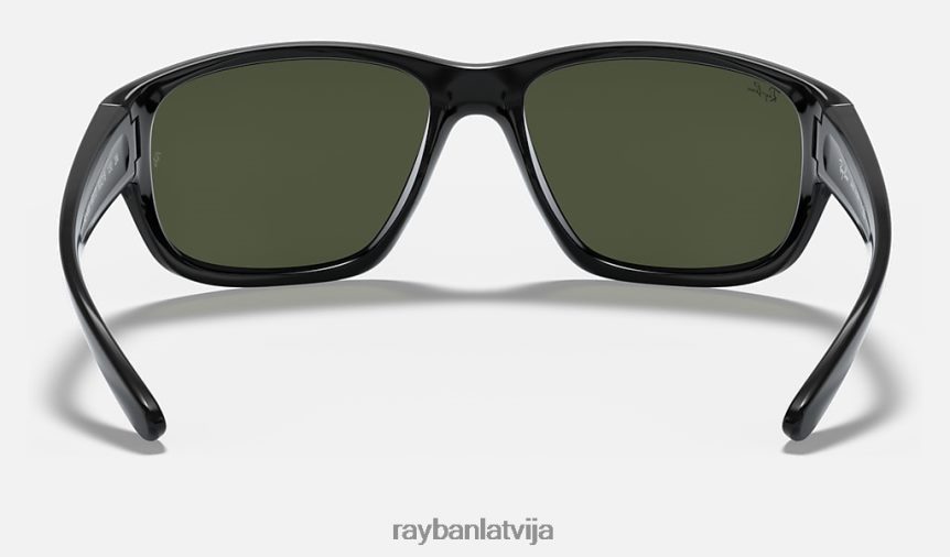 4300 rubļi pulēta melna/zaļa F0L86X605 vīriešiem Ray-Ban saulesbrilles