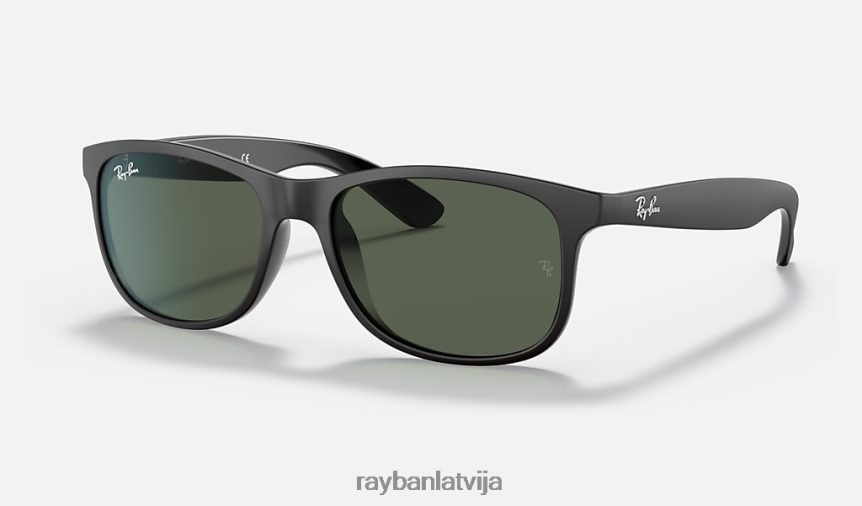 Andy matēts melns/zaļš F0L86X747 vīriešiem Ray-Ban saulesbrilles