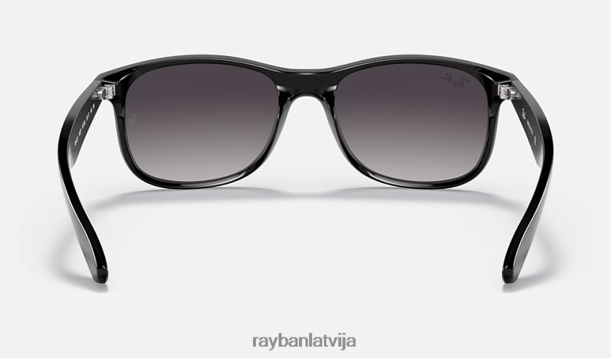 Andy pulēta melna/pelēka F0L86X750 vīriešiem Ray-Ban saulesbrilles
