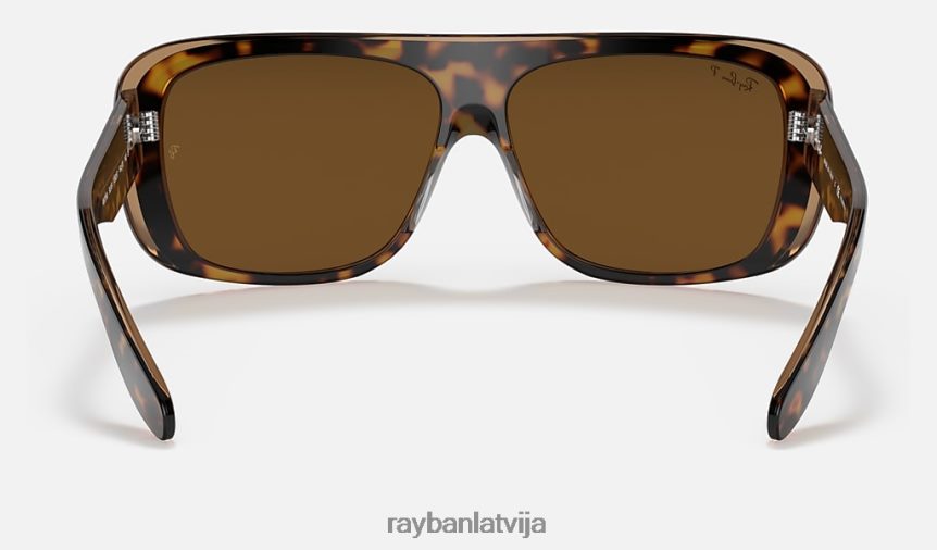 Blērs pulēta havana uz caurspīdīgas brūnas/brūnas krāsas F0L86X504 vīriešiem Ray-Ban saulesbrilles