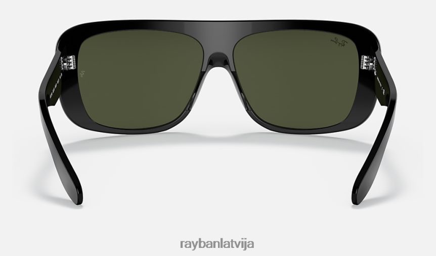 Blērs pulēta melna/zaļa F0L86X503 vīriešiem Ray-Ban saulesbrilles