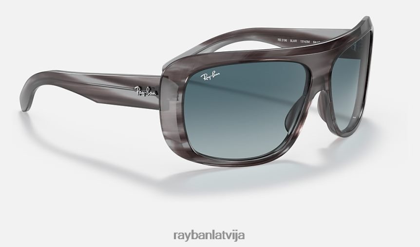 Blērs pulēts pelēks/zils F0L86X502 vīriešiem Ray-Ban saulesbrilles